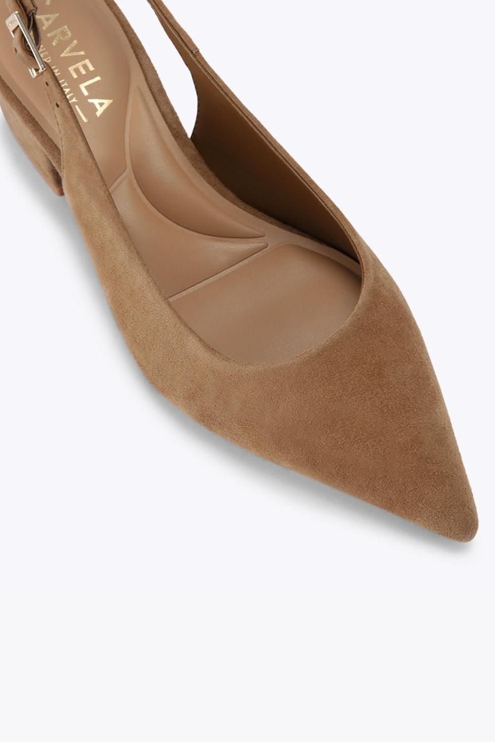 Carvela Carvela Women's 'Armonia Sling' Suede Heels in Camel - 4