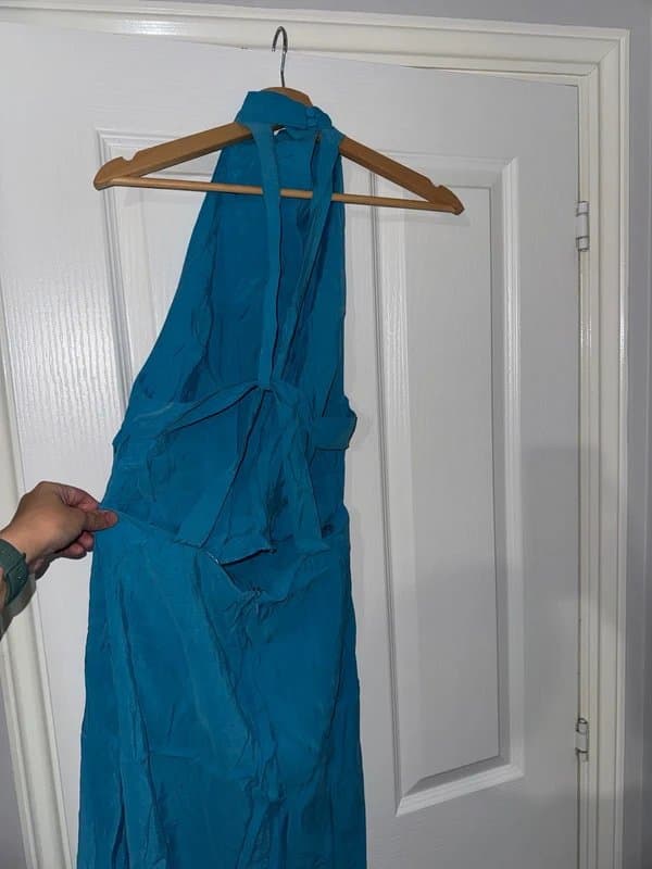 ASOS Womens blue backless maxi dress