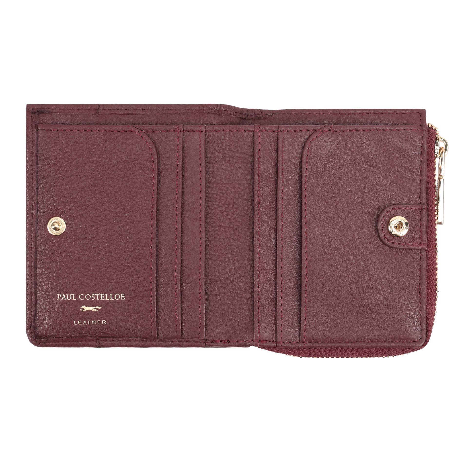 Paul Costelloe Paul Costelloe Women's Tilly Leather Purse in Burgundy - 4