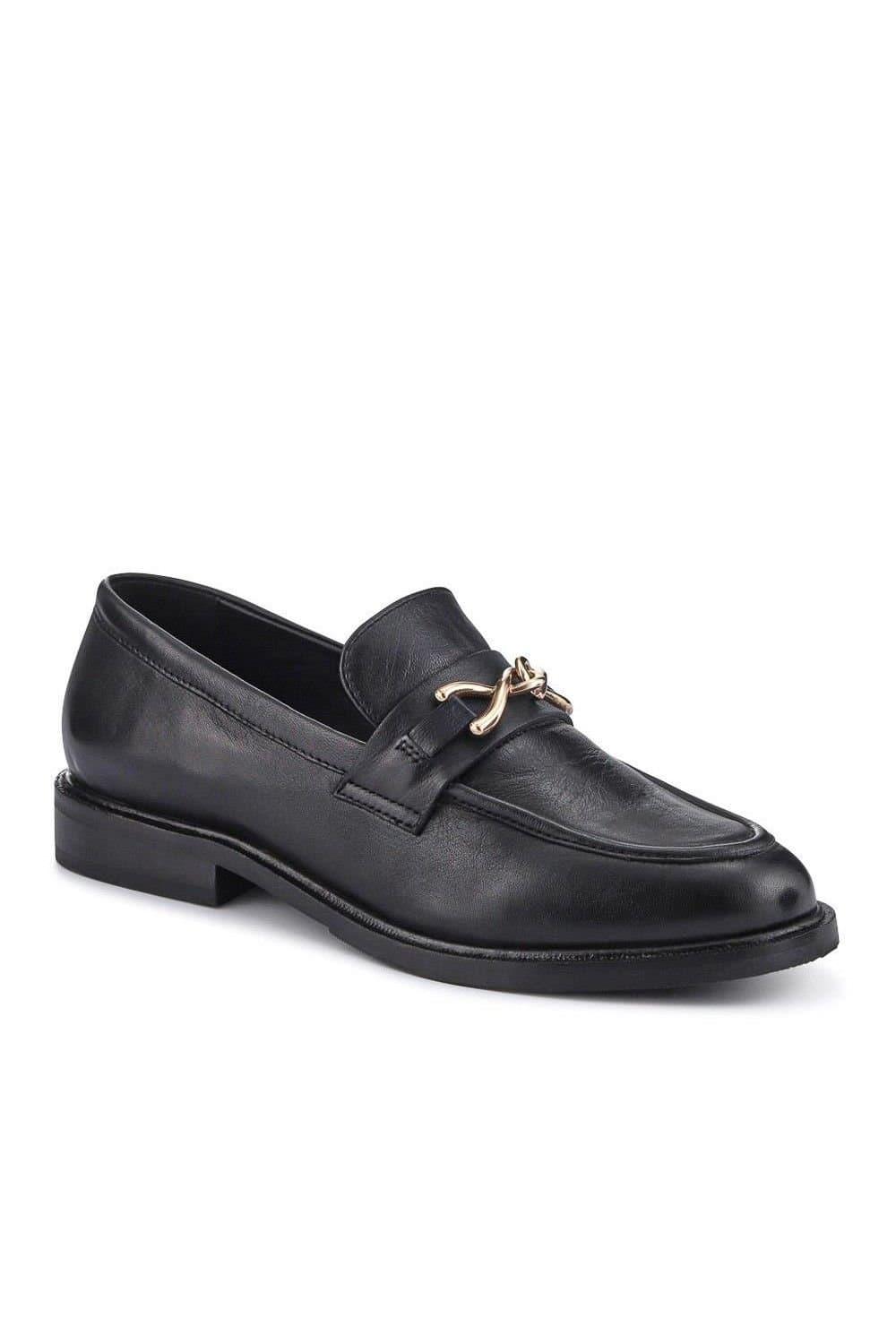 Jones Bootmaker Jones Bootmaker Women's MARI Leather Loafers in Black