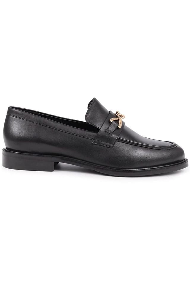 Jones Bootmaker Jones Bootmaker Women's MARI Leather Loafers in Black - 2