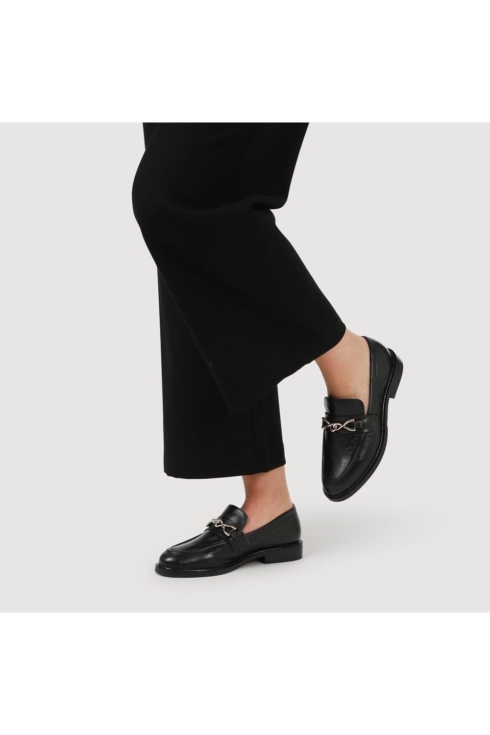 Jones Bootmaker Jones Bootmaker Women's MARI Leather Loafers in Black - 4