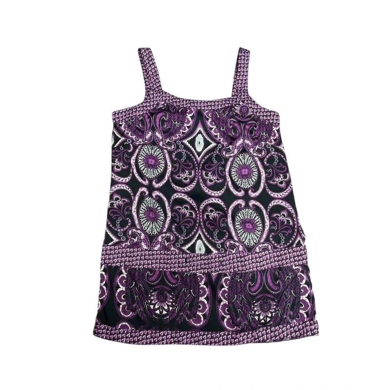 New Look Y2K Purple Paisley Print Cami
