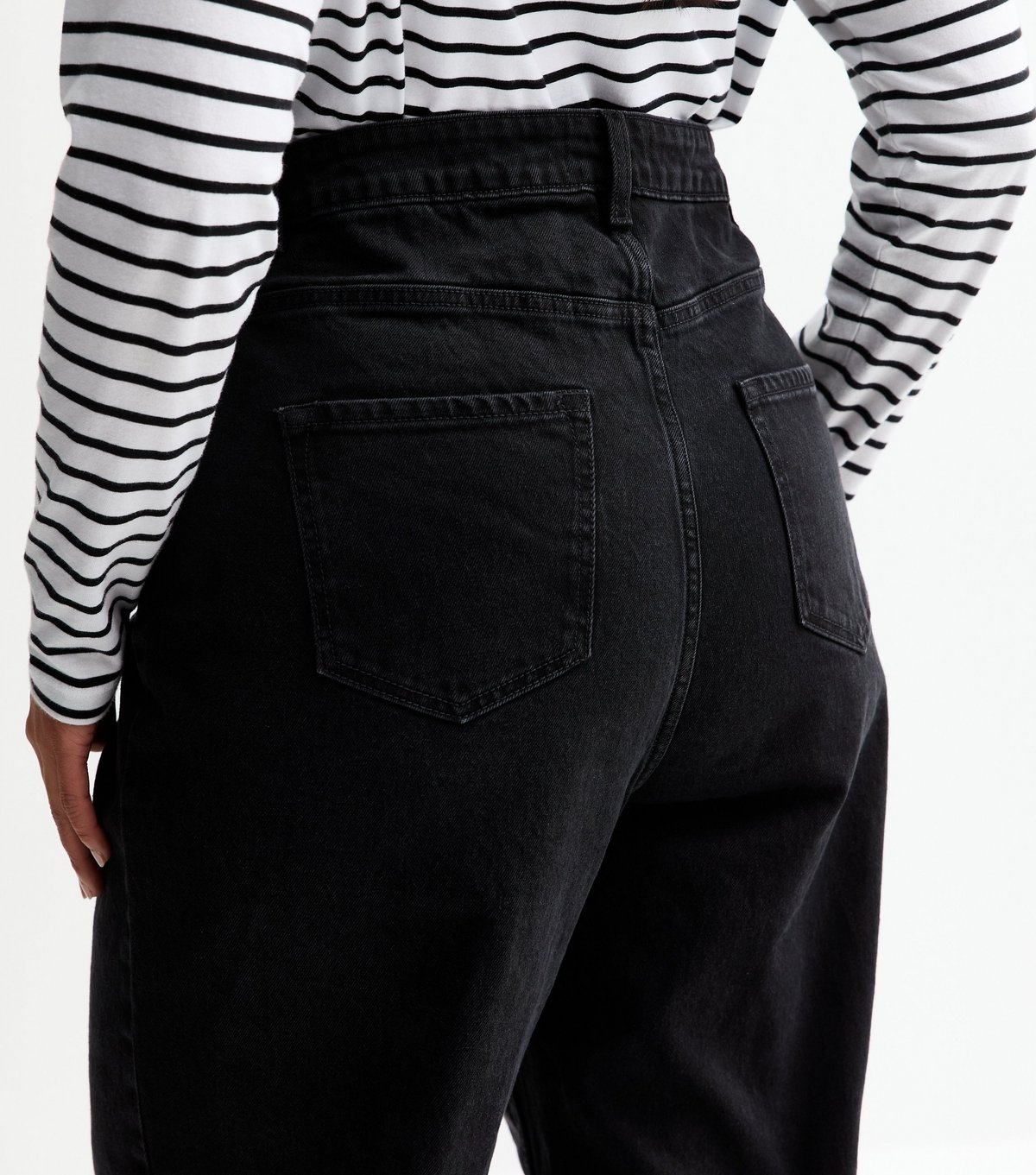 New Look Women's Plus Size Black High Waist Mom Jeans Curves New Look - 2