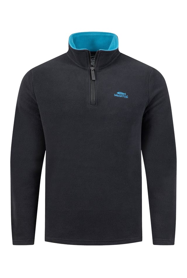 Weird Fish Weird Fish Men's Gene 1/4 Zip Microfleece in Black - 2