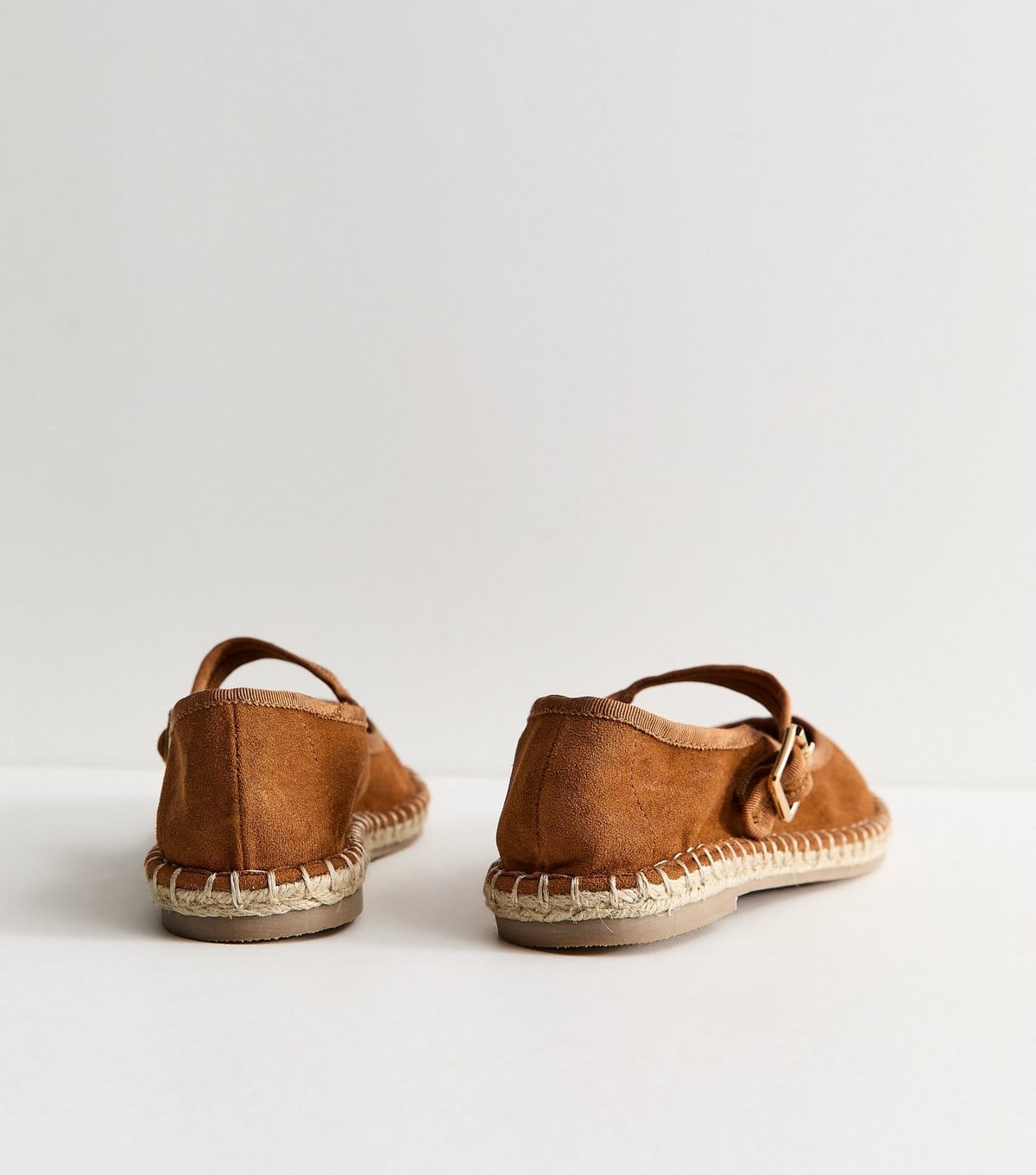 New Look Women's Tan Faux Suede Espadrille Flats Vegan New Look - 4