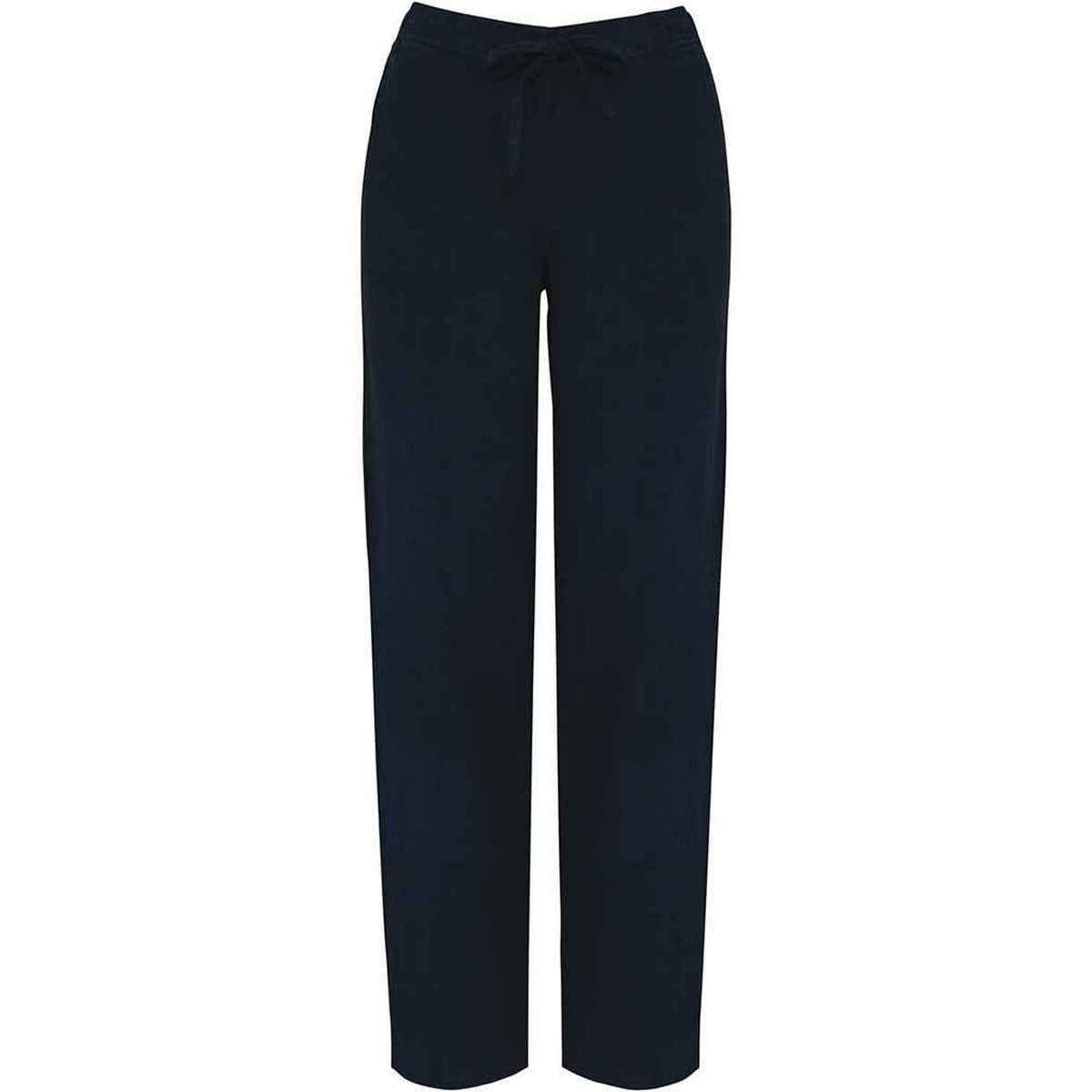 Spasso Women's Washed Trousers in Mid Navy
