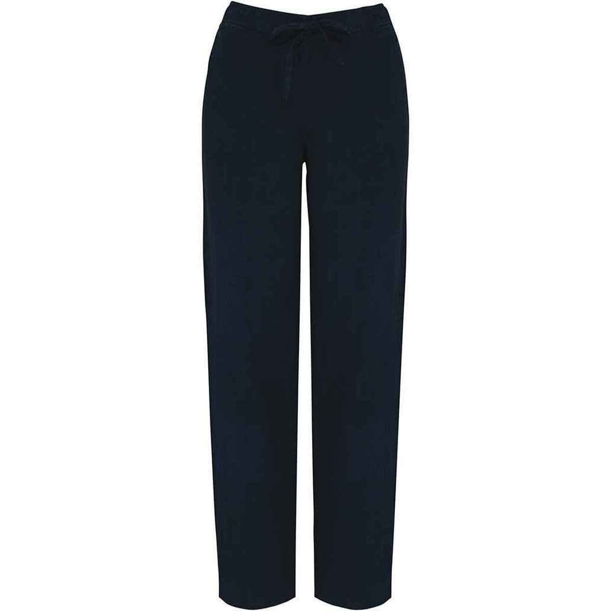 Spasso Spasso Women's Washed Trousers in Mid Navy