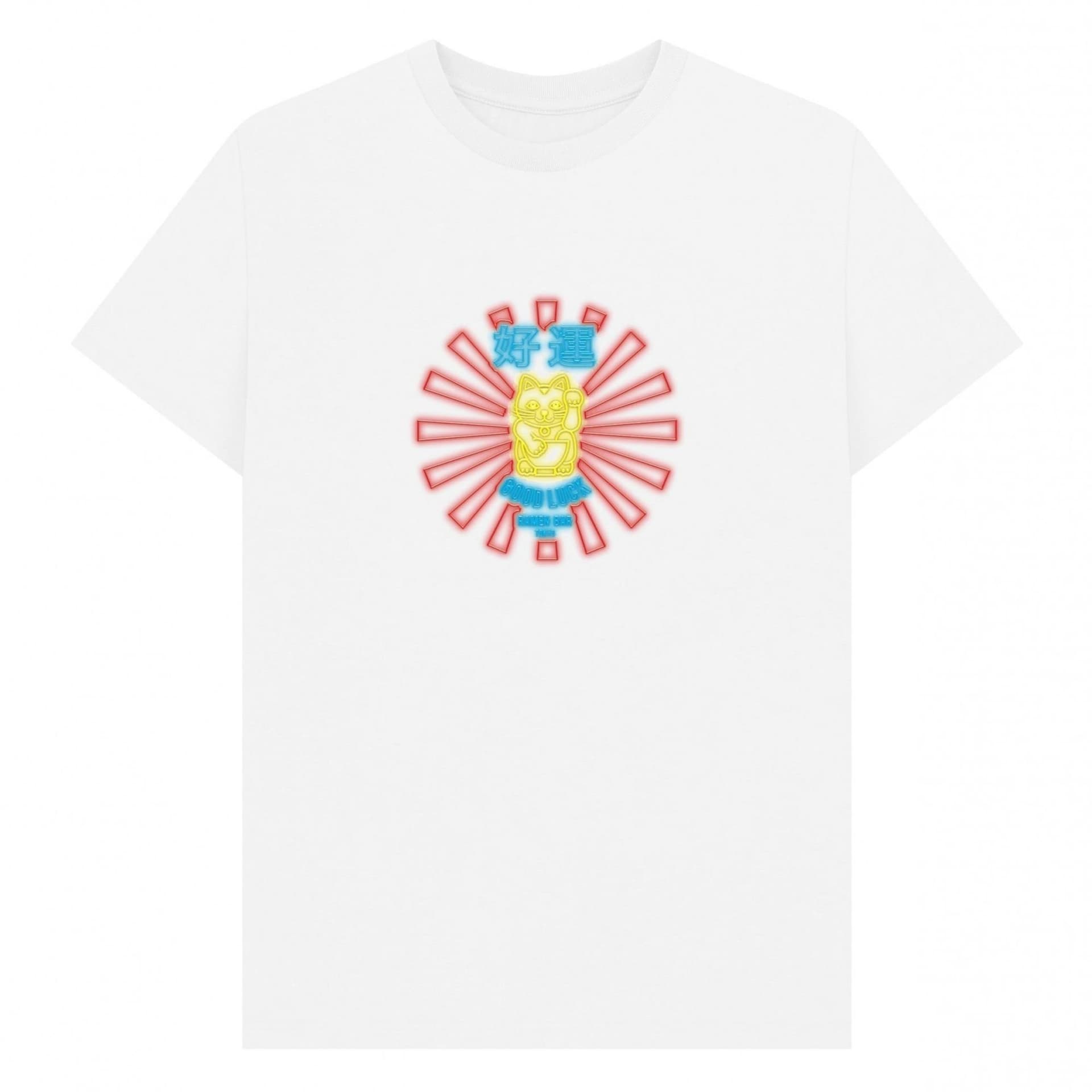 TORC TORC Men's Neon Lucky Cat Ramen T-Shirt in White
