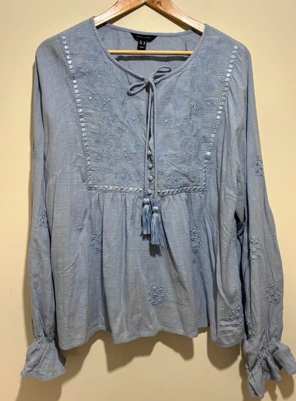New Look Boho Embroidered Blouse RRP £32.99