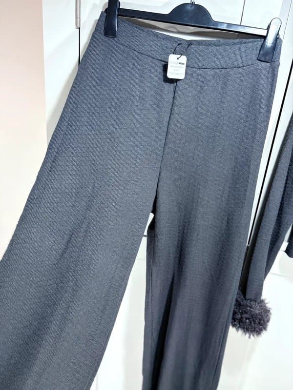 Fashion Nova Fashion nova faux fur pant set wide leg trousers zipped jacket tracksuit co ord size 12