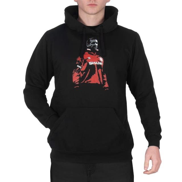 fan originals fan originals Men's Adults Cantona in United 1996 Kit Hoodie in Black - 2