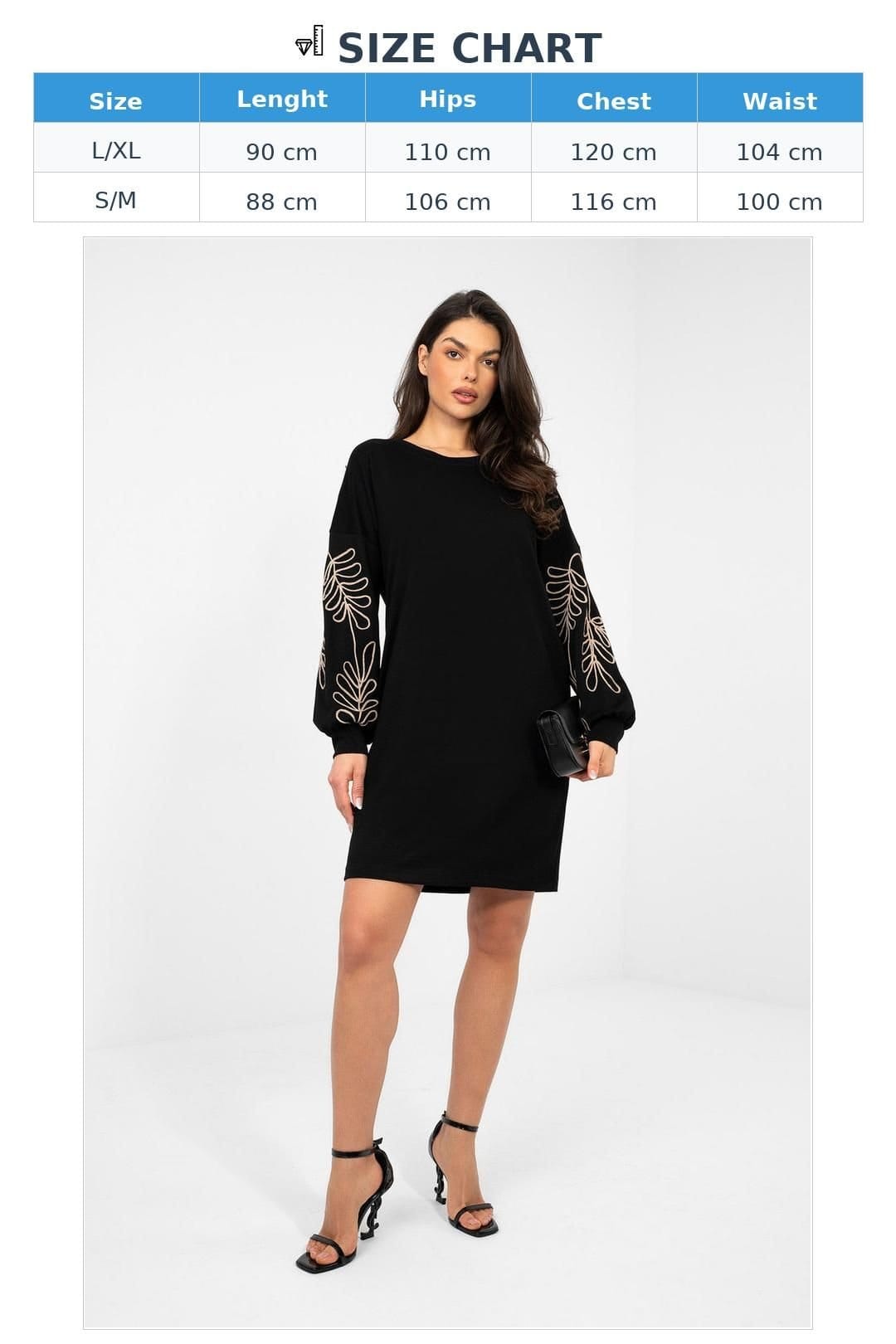 Love Lace Love Lace Women's Soft Butter Viscose Sweatshirt Mini Dress in Black - 4