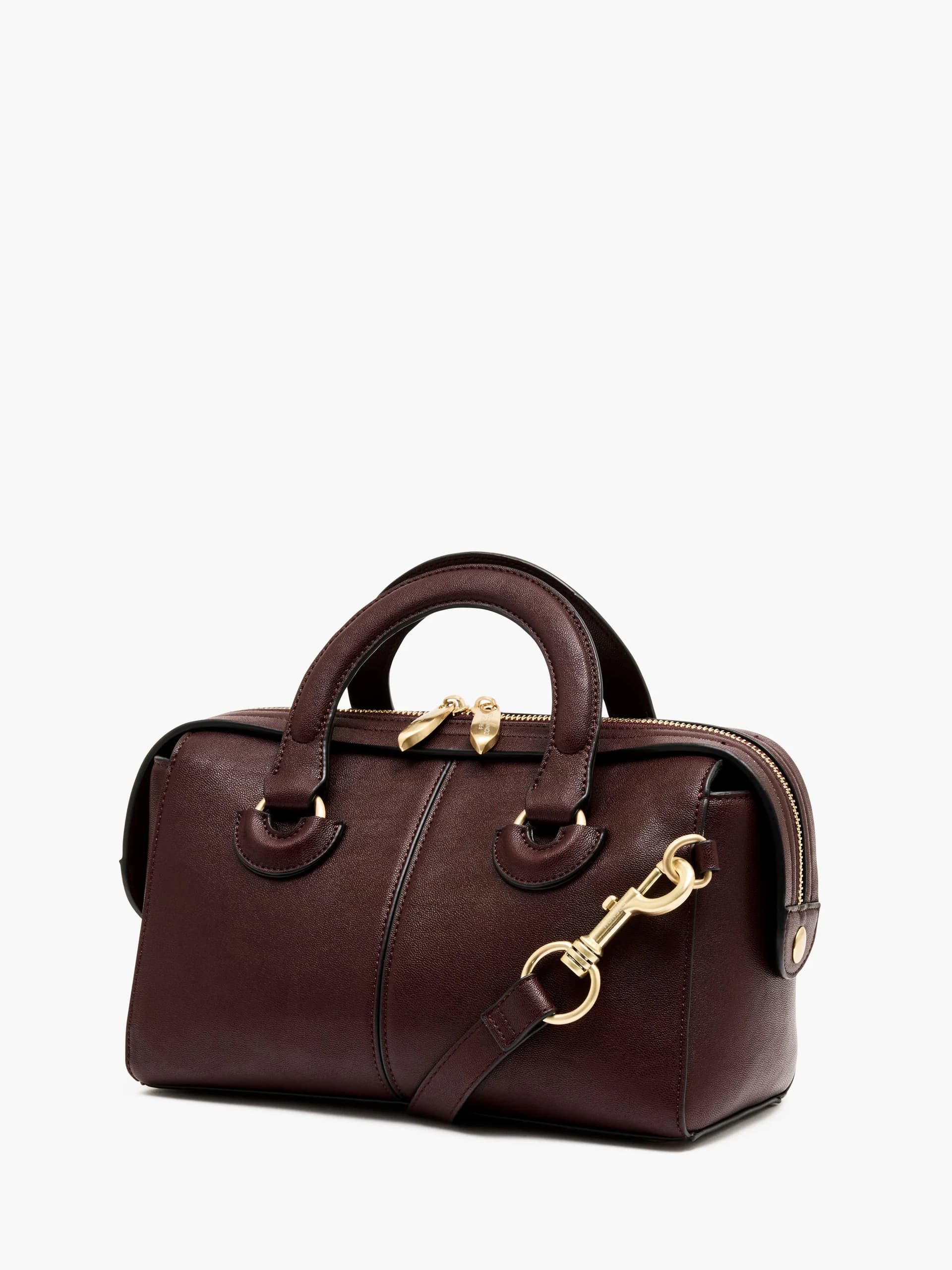 French Connection Small Bowler Bag Deep Burgundy
