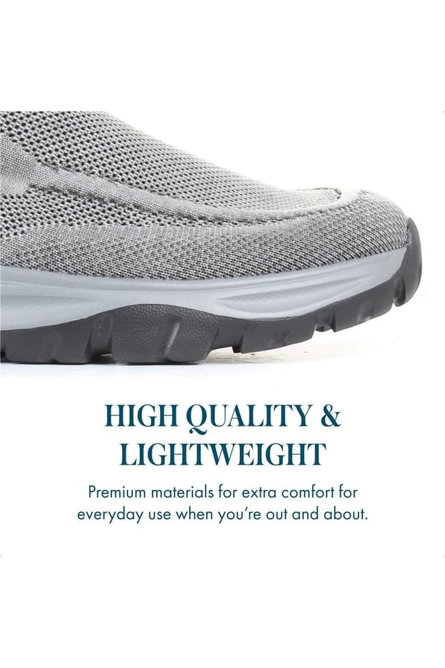 Pavers Pavers Men's Lightweight Slip-On Trainers in Grey - 3