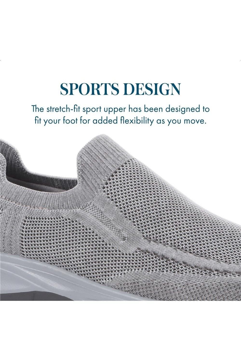 Pavers Pavers Men's Lightweight Slip-On Trainers in Grey - 4