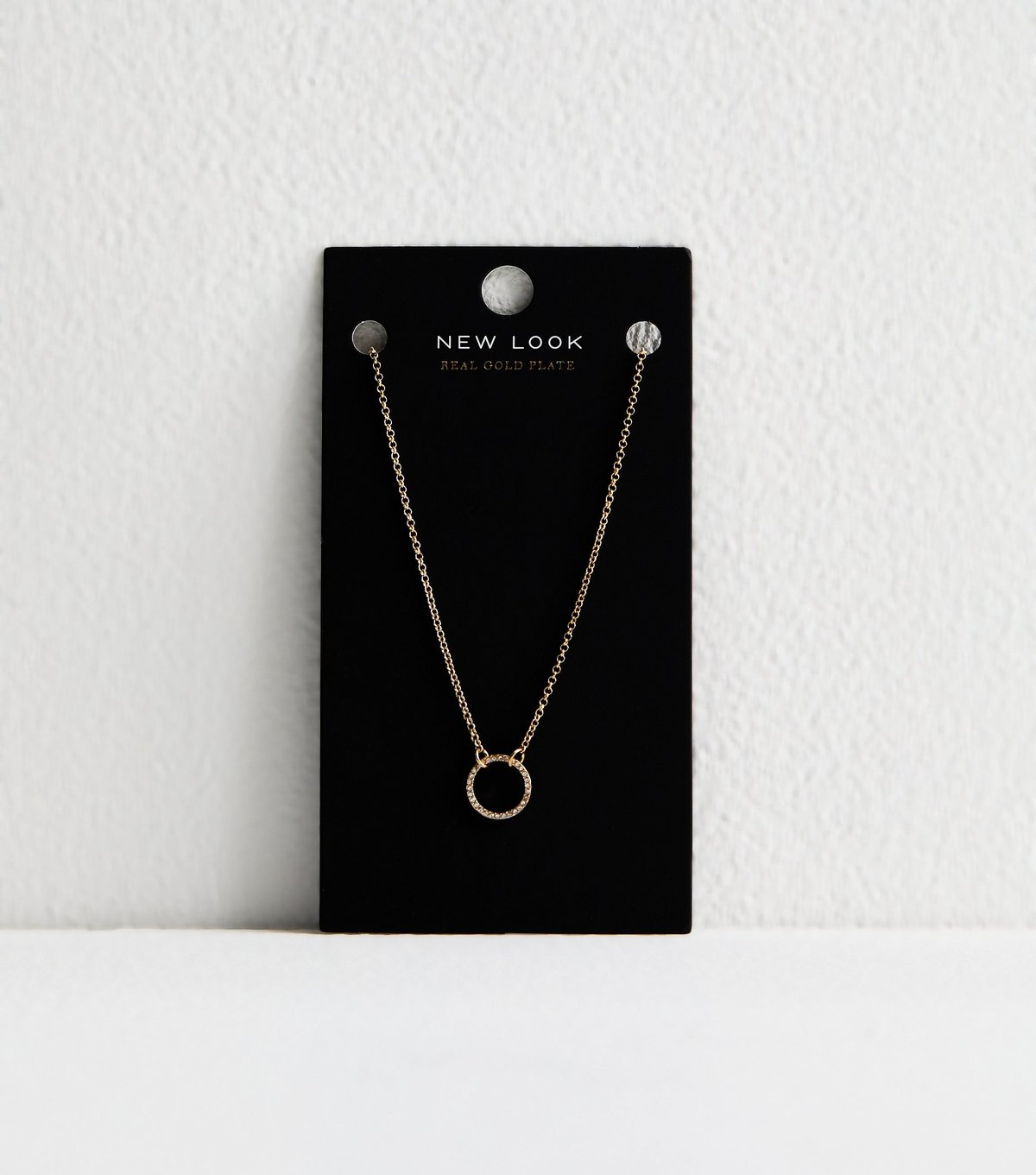 New Look 18ct Gold Plated Diamante Open Circle Pendant Necklace New Look - 3