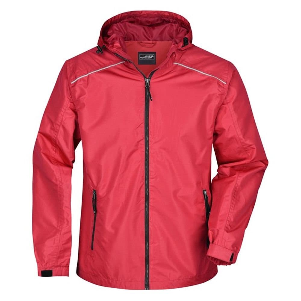 James and Nicholson James and Nicholson Men's Waterproof Jacket in Red
