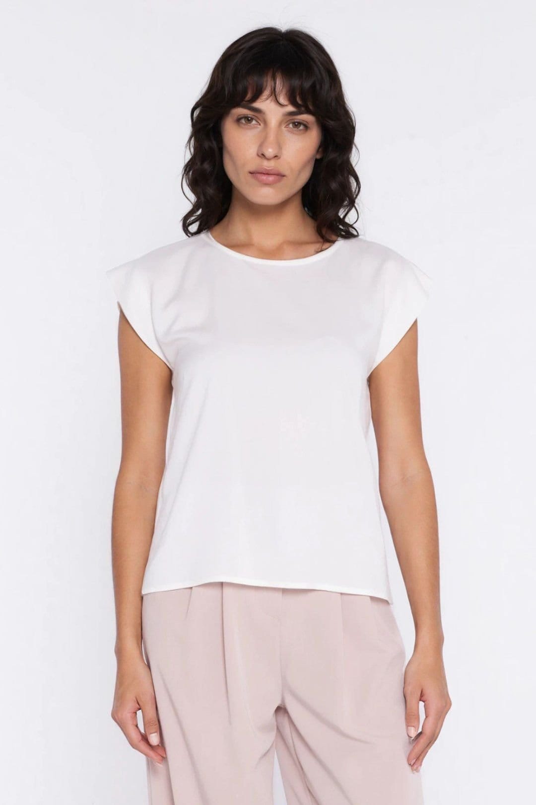 Love Lace Love Lace Women's Classic Regular Viscose Blouse Round Neck in White - 4