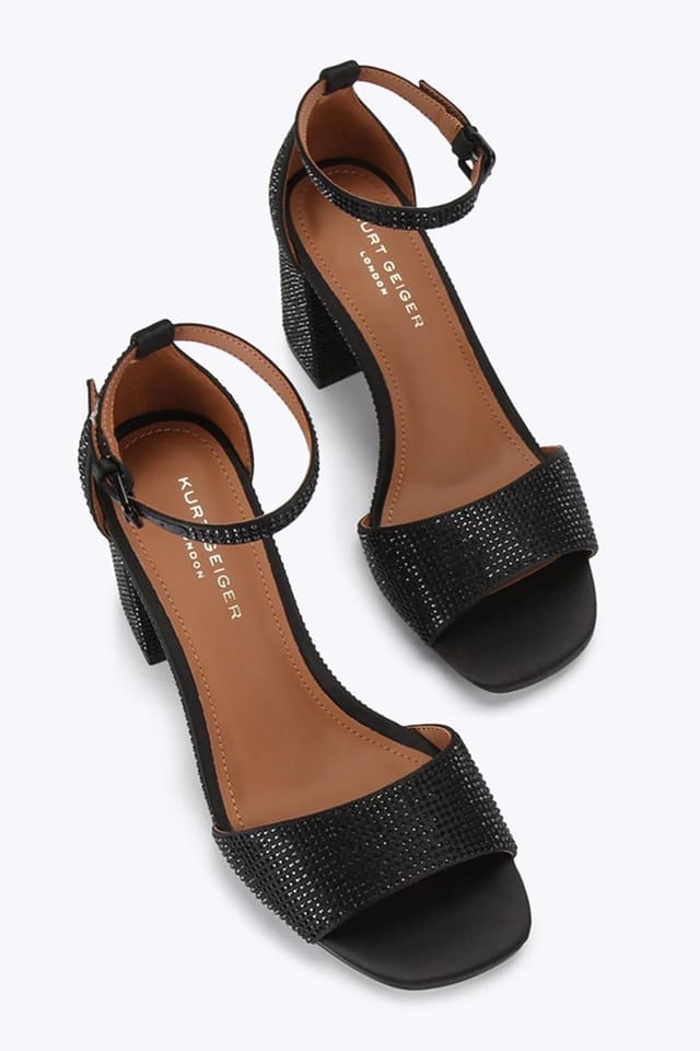 Kurt Geiger London Kurt Geiger London Women's 'Square Block Heel' Fabric Heels in Black - 2