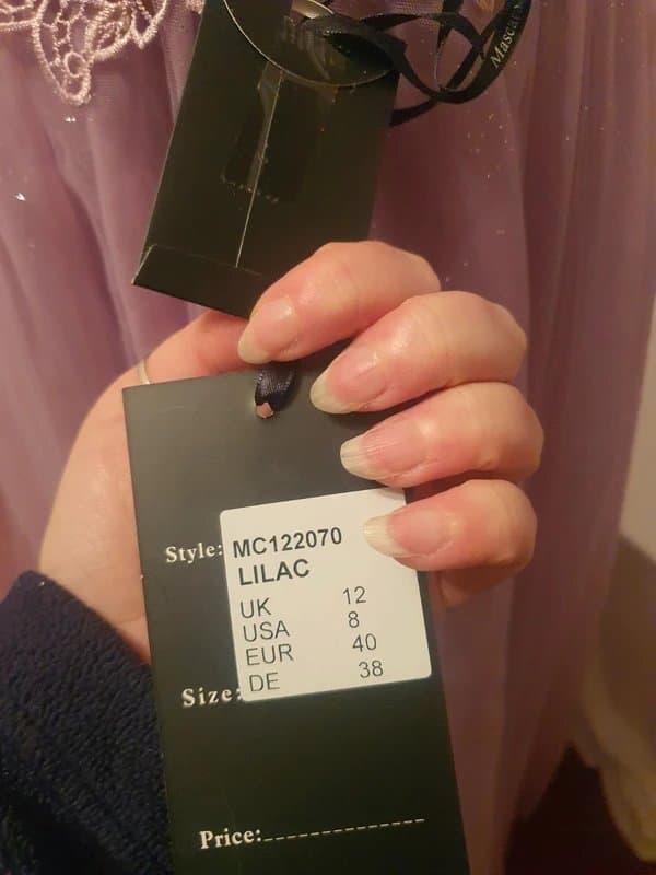 Mascara Mascara London Lilac Evening Prom Dress Size 12 – Sparkle Lace Tulle Gown RRP £289
