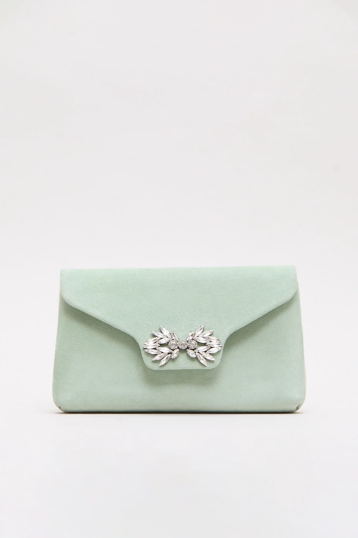 Phase Eight Phase Eight Women's Sparkle Clutch Bag in Mint