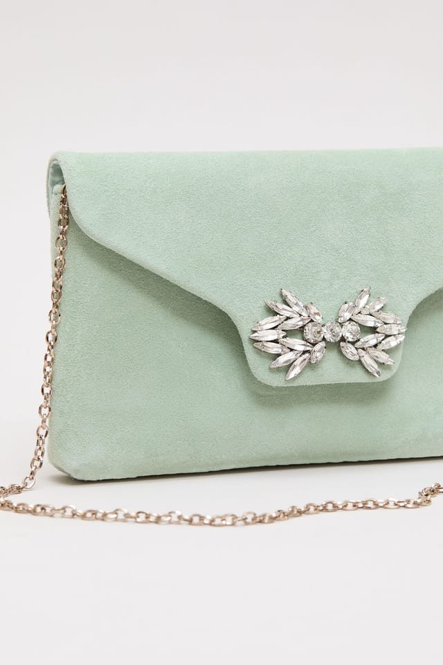 Phase Eight Phase Eight Women's Sparkle Clutch Bag in Mint - 3