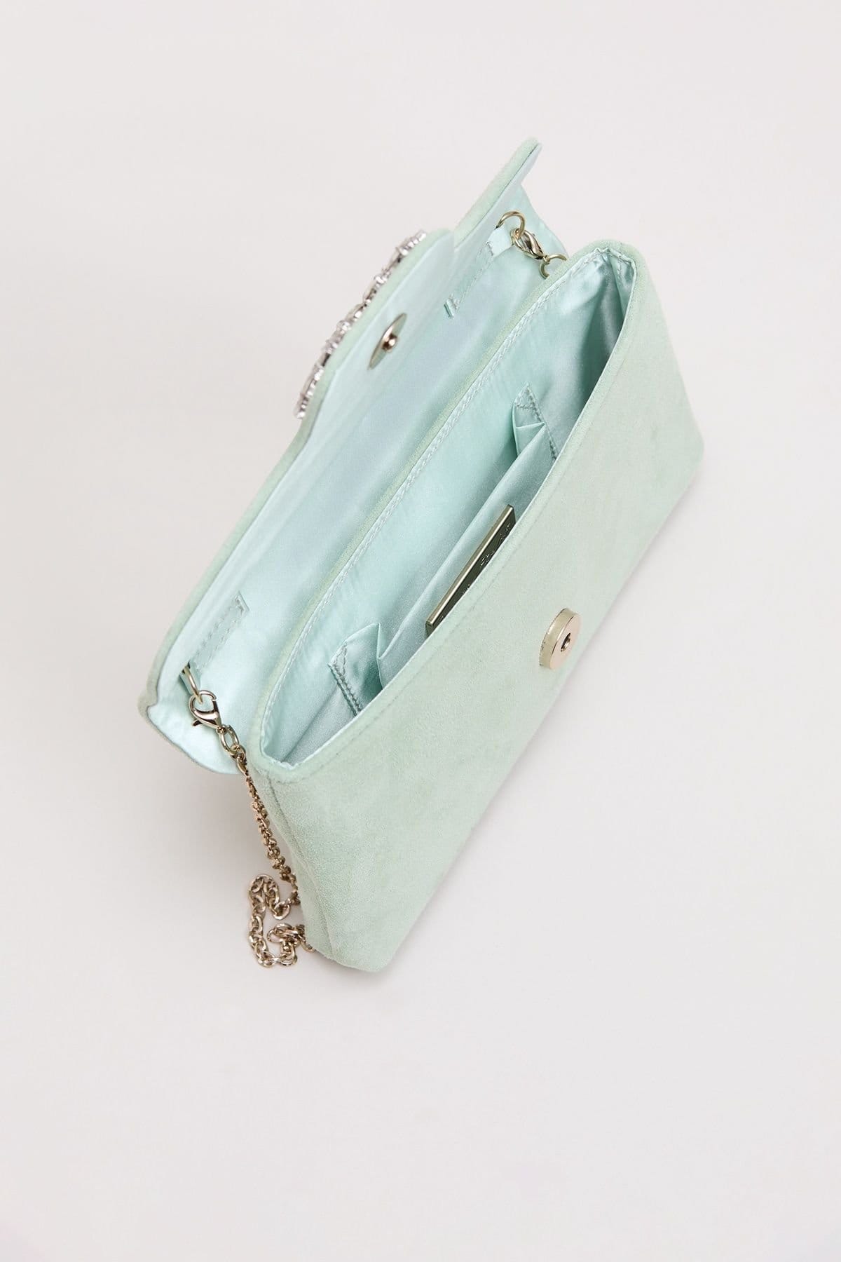 Phase Eight Phase Eight Women's Sparkle Clutch Bag in Mint - 4