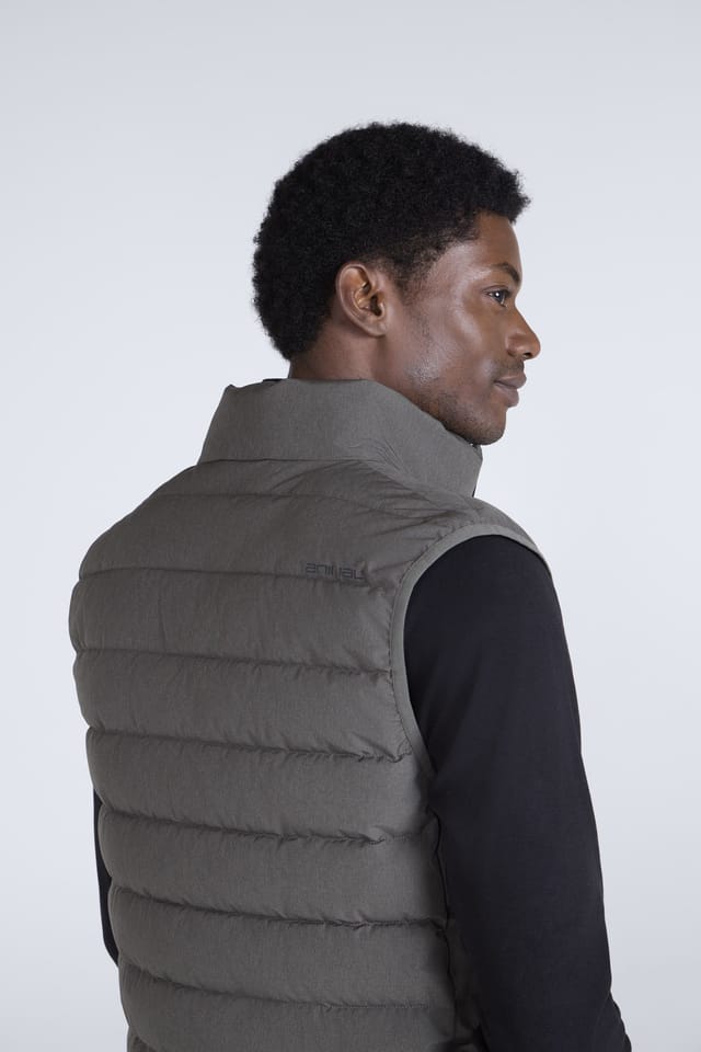 Animal Animal Men's 'Light Cloud Cosi' Warm Comfortable Lightweight Marl Outdoor Gilet in Khaki - 3