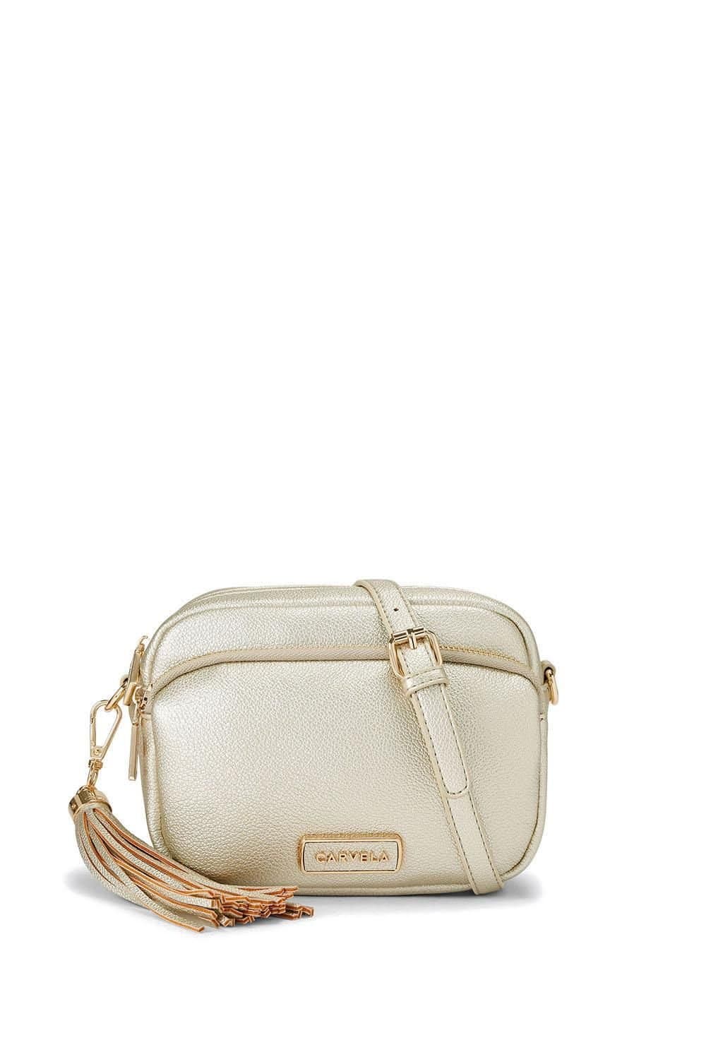 Carvela Carvela Women's Gold Crossbody Bag with Tassel