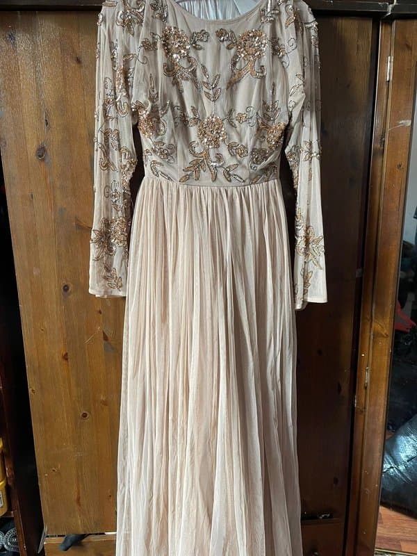 ASOS Embellished long sleeve maxi dress