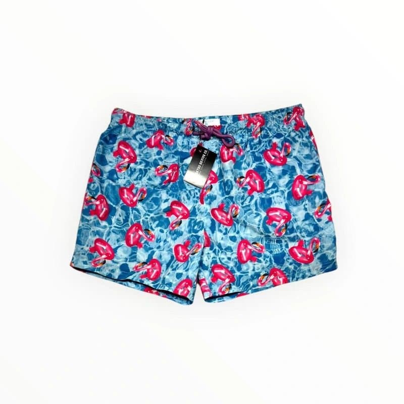 Primark Primark Swim Shorts Men's UK Size XL Blue Flamingo Float