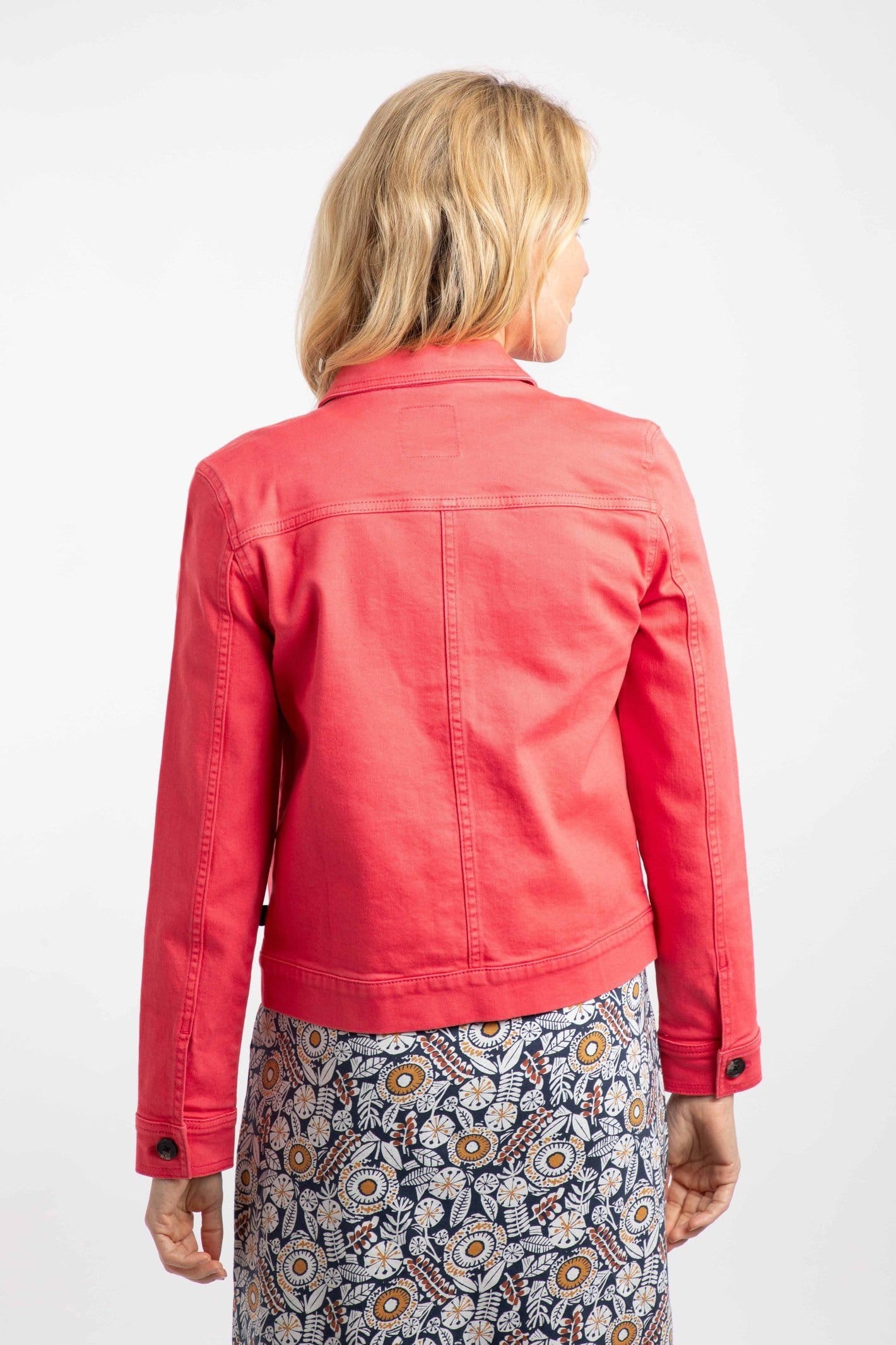Weird Fish Weird Fish Women's Rosanna Canvas Jacket in Coral - 4