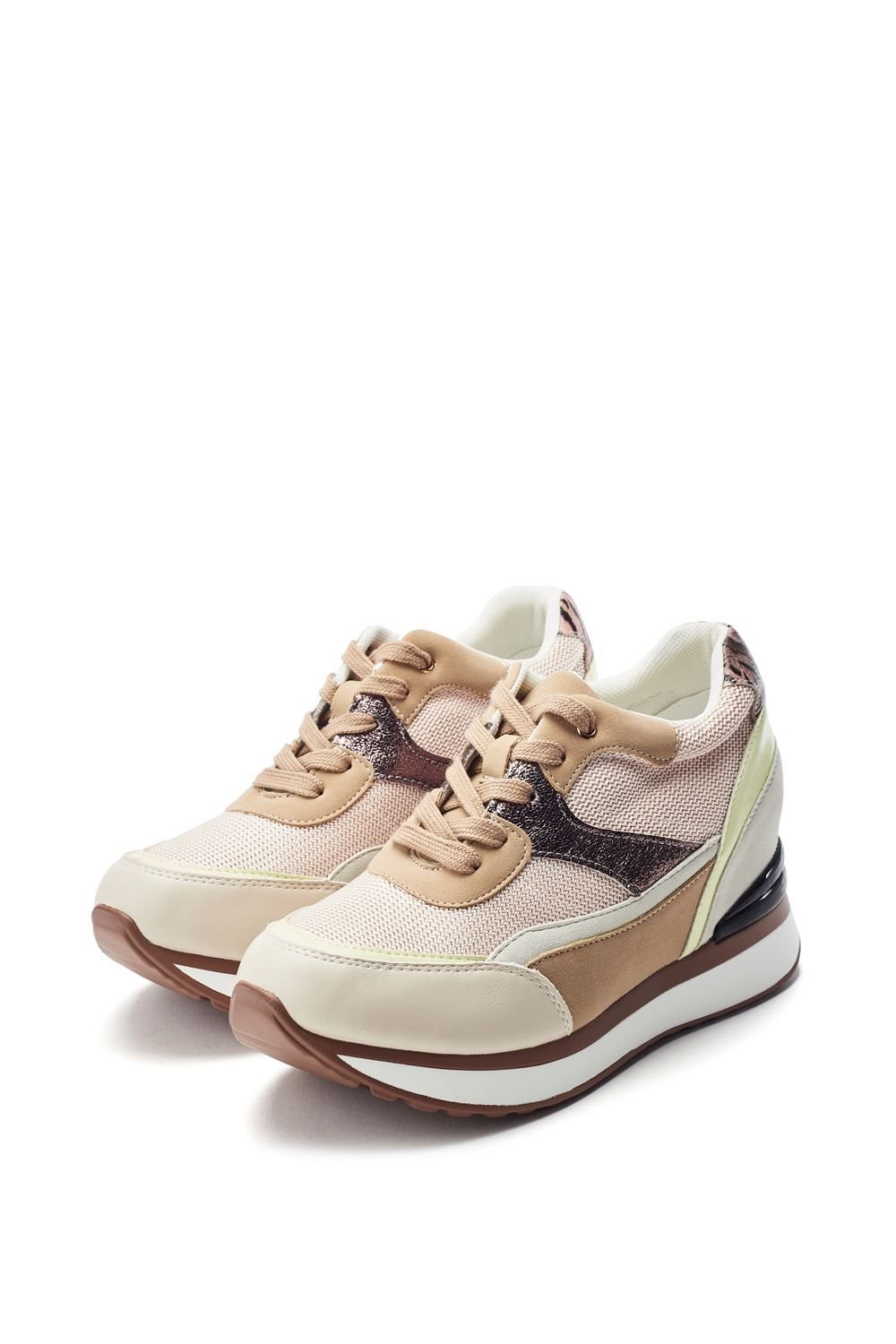 Moda In Pelle Moda In Pelle Women's 'Reo' Textile Trainers in Beige - 2