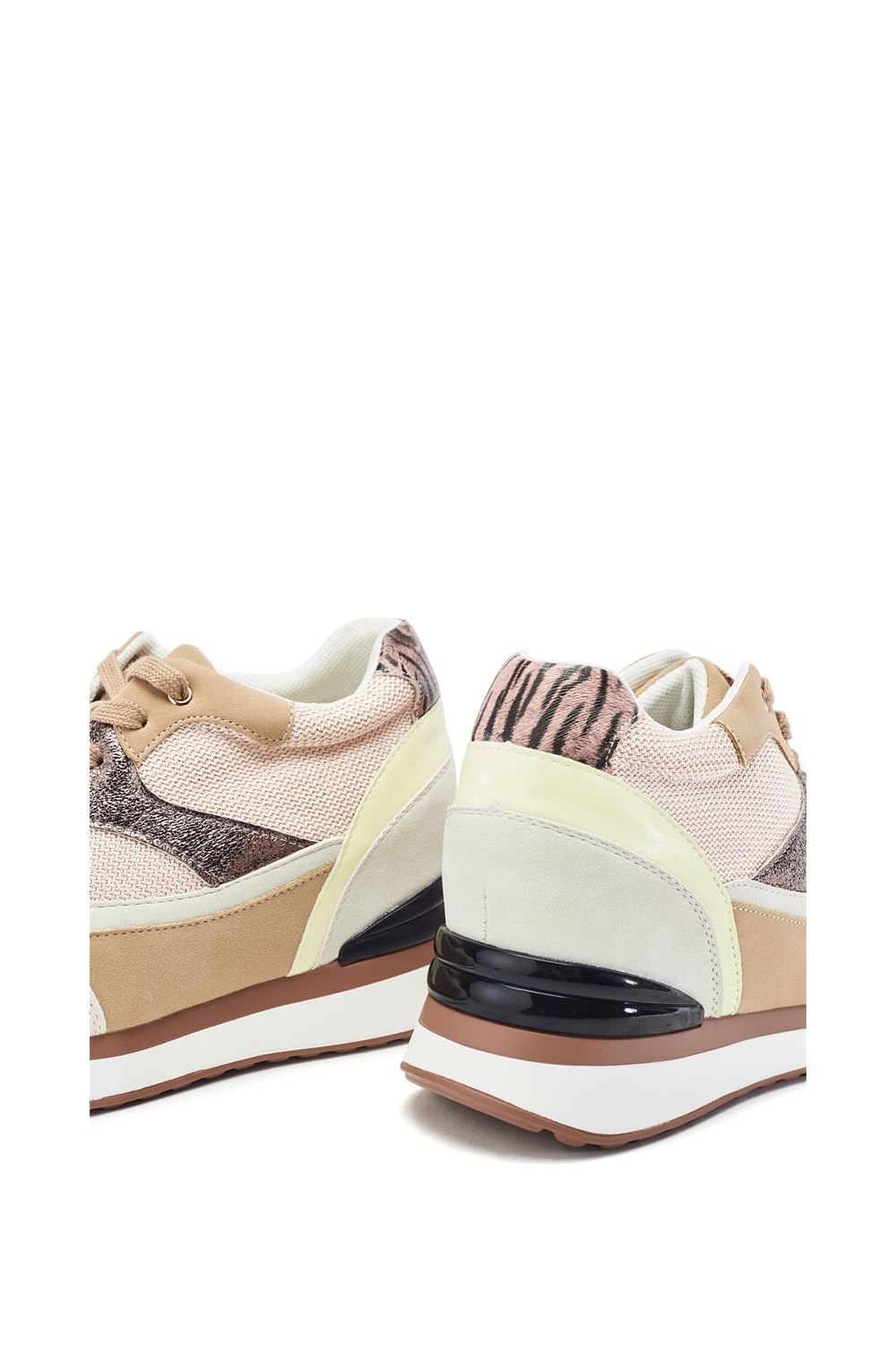 Moda In Pelle Moda In Pelle Women's 'Reo' Textile Trainers in Beige - 4