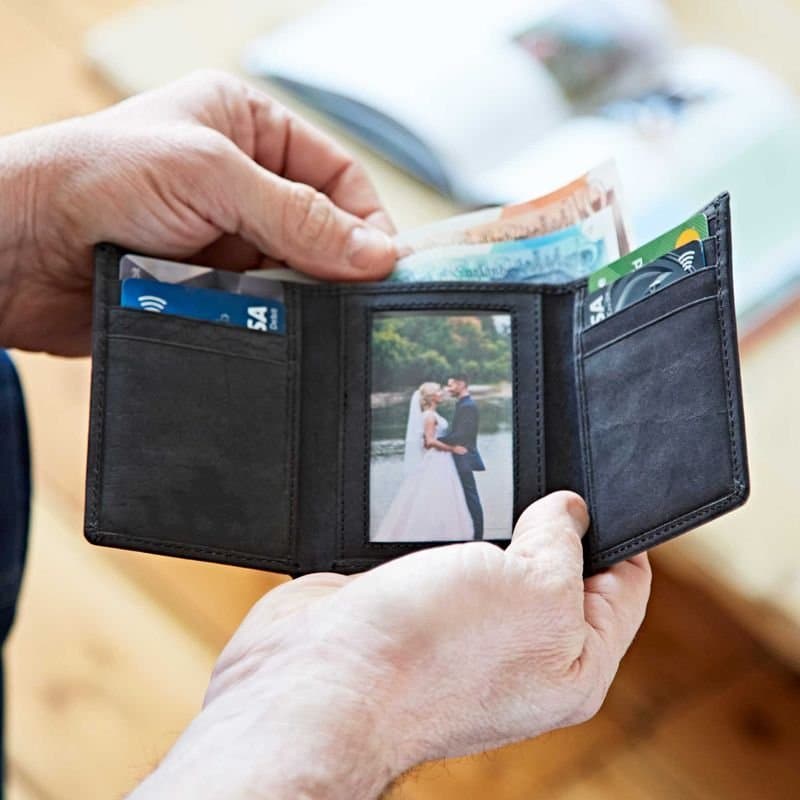 Paper High Paper High Black Buffalo Leather Trifold Wallet