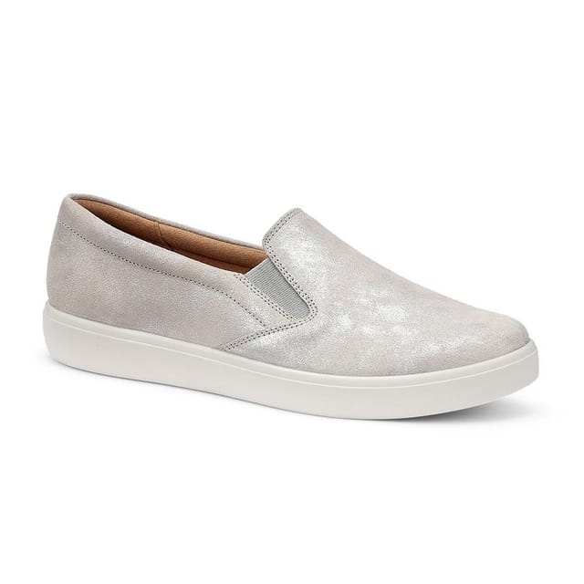Hotter Hotter Women's Wide Fit 'Tasha' Slip-On Trainers in Silver - 2