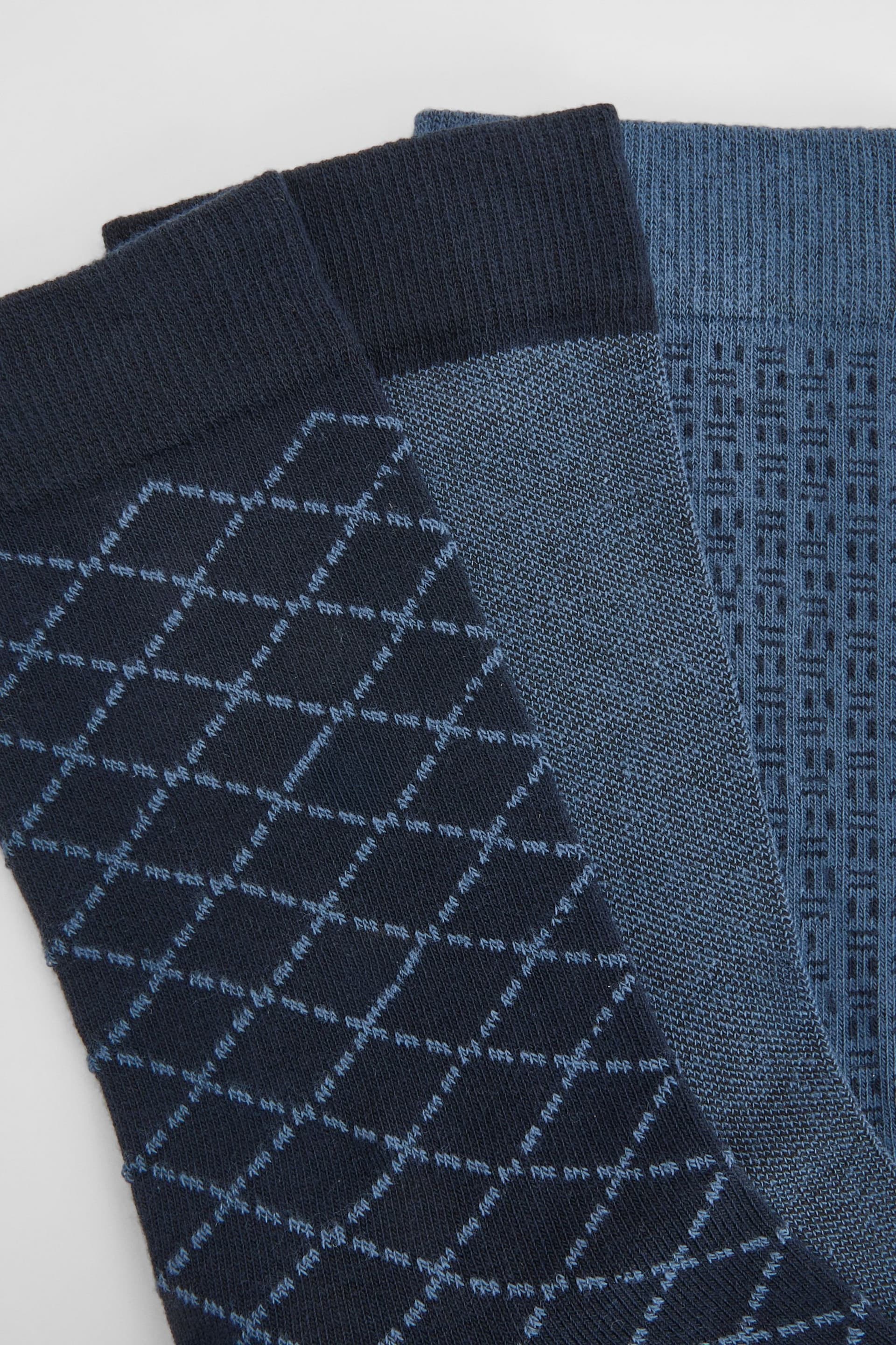 Burton Burton Men's Navy 3 Pack Patterned Socks