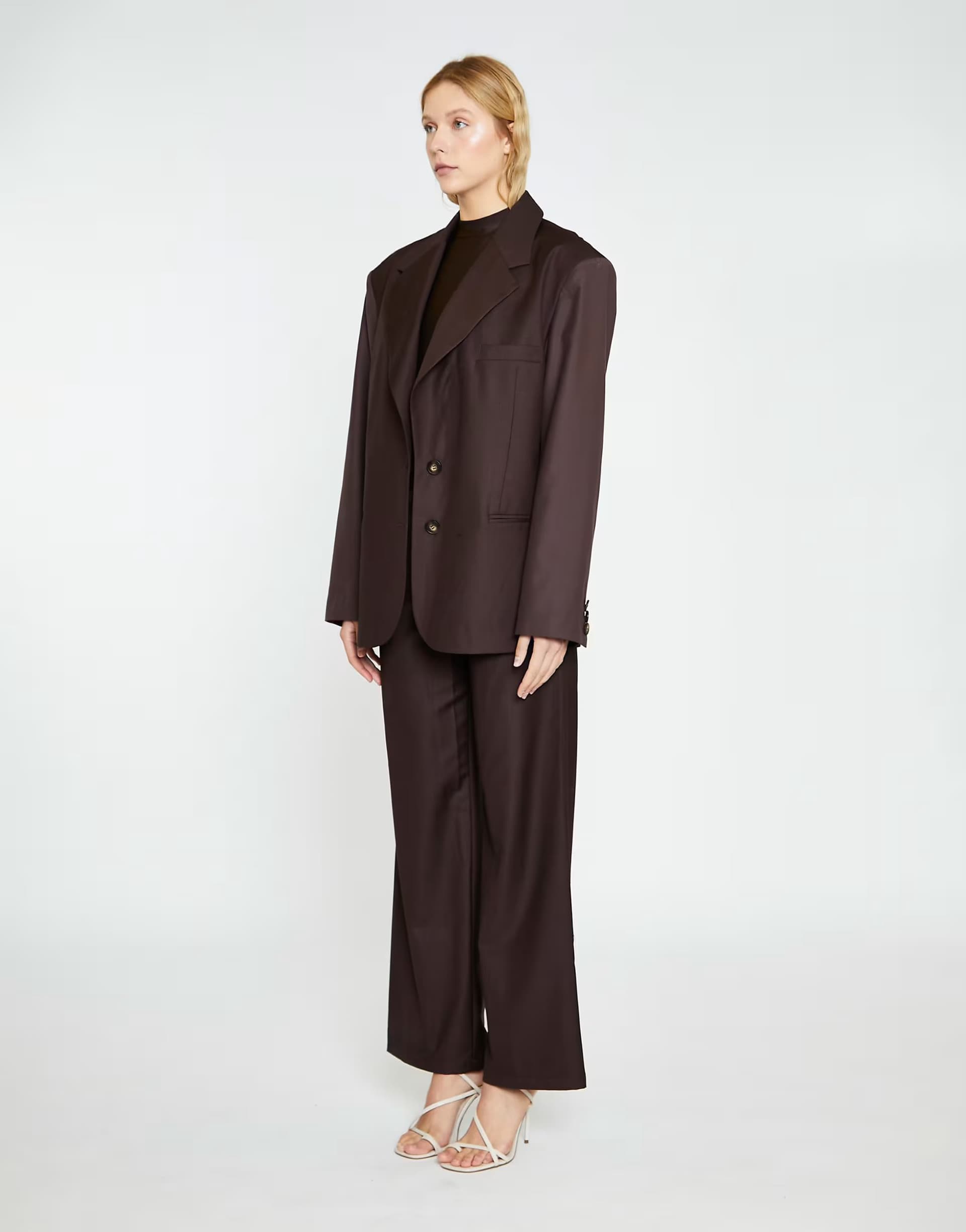 ASOS ASOS Glamorous Oversized Blazer in Dark Brown