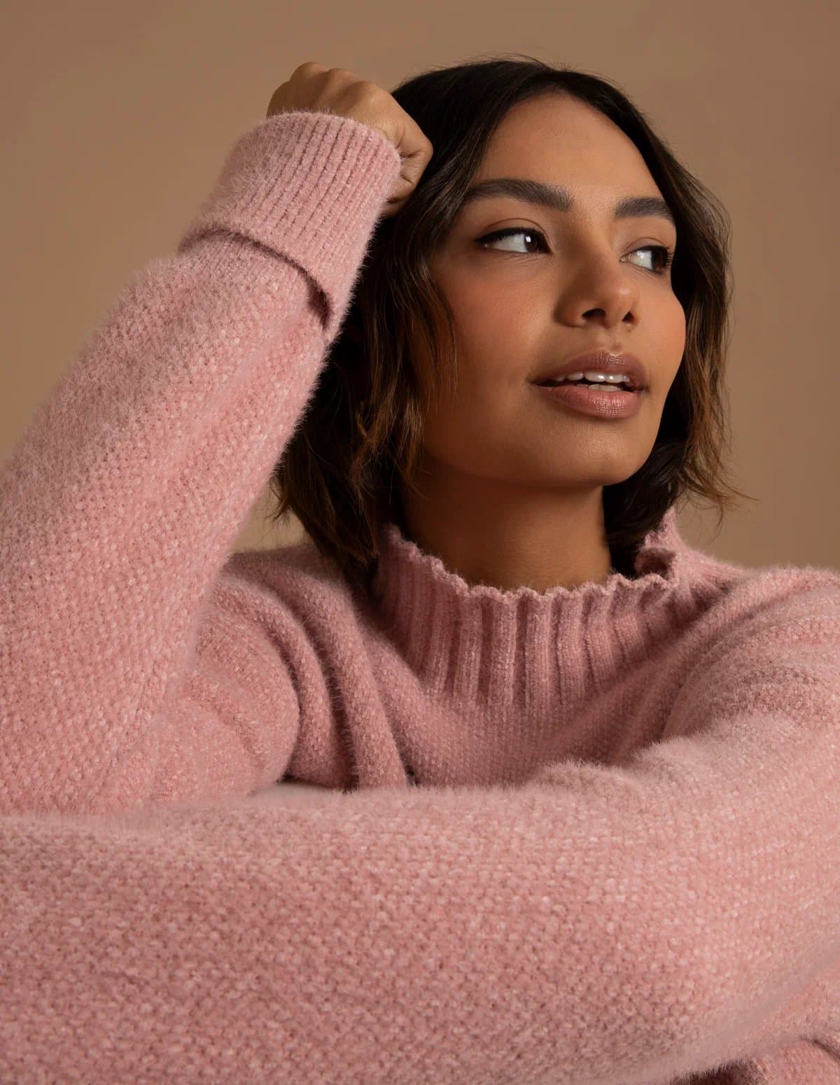 Blue Vanilla Oversized Roll Neck Jumper