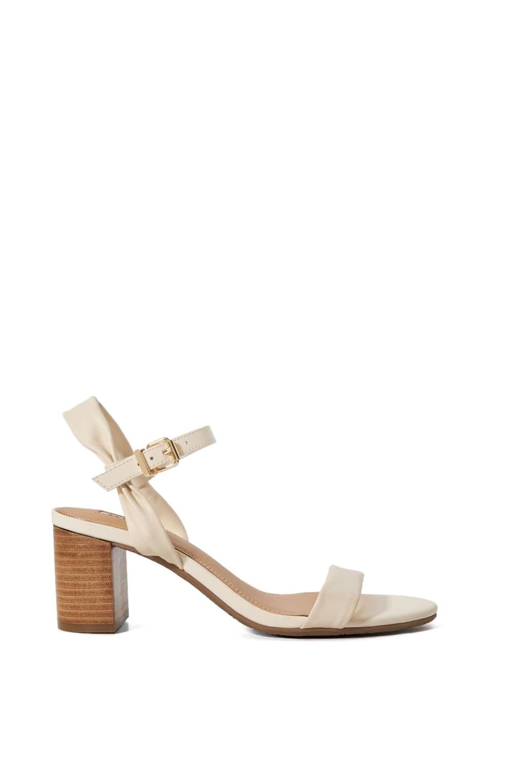 Dune London Dune London Women's Wide Fit 'Jaliz' Leather Sandals in Natural