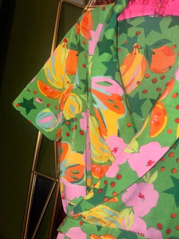Never Fully Dressed NFD Tropical Fruit Wrap Midi Dress Size XL fits 16-18 like NEW - 1