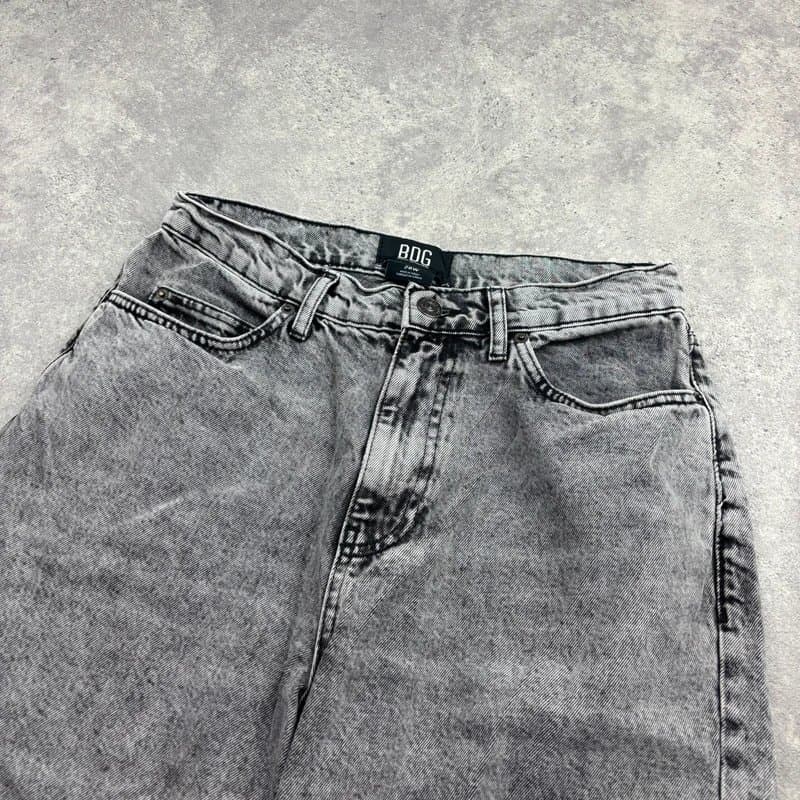 BDG Urban Outfitters BDG Shorts Baggy Denim Jorts Washed Grey Black W28