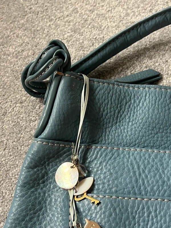 Radley Radley London Blue Leather Shoulder Bag with Charms & Dust Bag