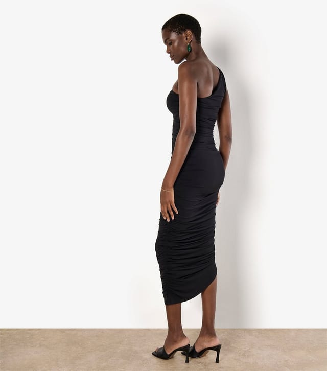 Apricot Women's Black Super Ruched One Shoulder Bodycon Dress Apricot New Look - 3