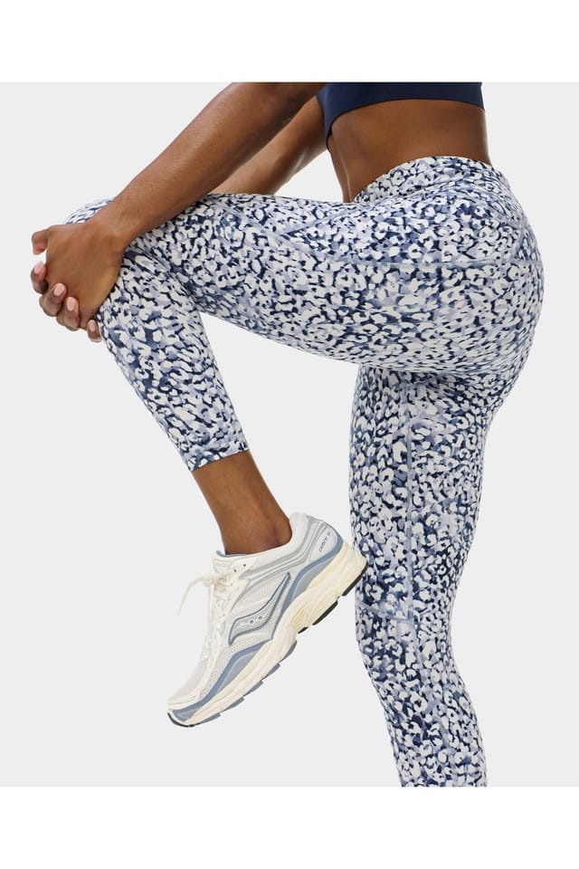 Sweaty Betty Sweaty Betty Women's Power 7/8 Workout Leggings Blue Lynx Print - 2