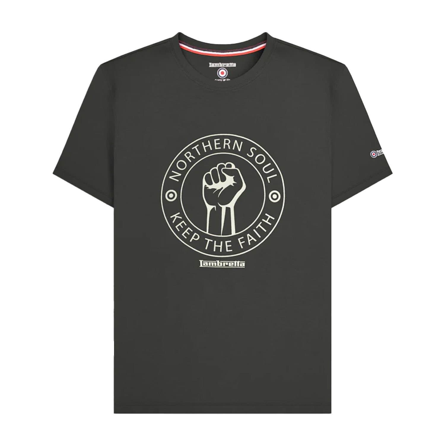 Lambretta Lambretta Men's Northern Soul T-Shirt in Dark Grey