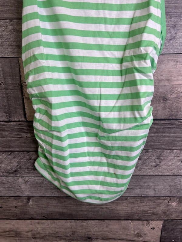 ASOS ASOS Design Womens Tank Top Size UK 12 Green Striped Casual Ruched