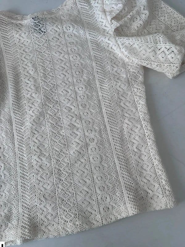 H&M H&M lace puff sleeve top new bnwot sheer cotton Summer - 1
