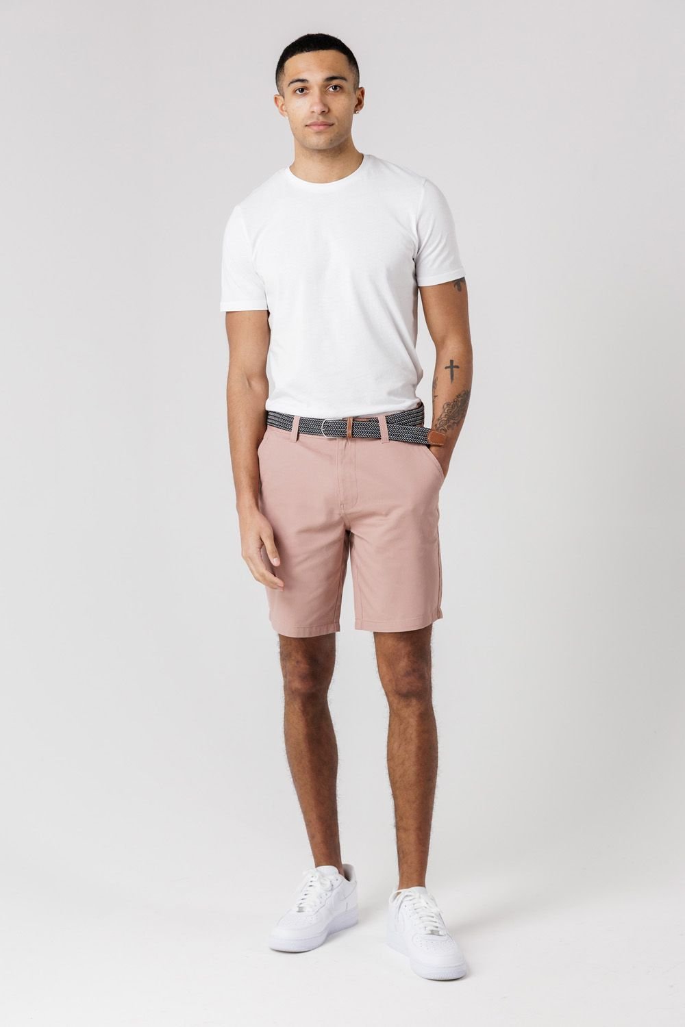 Tokyo Laundry Tokyo Laundry Men's Cotton Twill Peached Shorts in Pink - 3